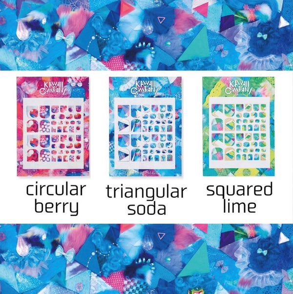Colorful and Glittery Kawaii Toenail Stickers By Kawaii Company