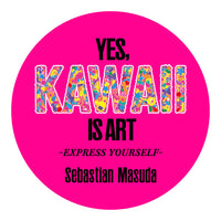 Sticker Set -YES, KAWAII IS ART- in LA 2024