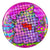 Choppy Pink Holographic Button By KMC