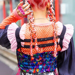 Neon Spectrum Lace-up Pastel Ribbon Belt