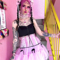 PVC×Satin Camisole By 6-D