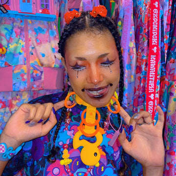 6%DOKIDOKI yumyumパーカー パステル モンスター ドット柄 Colorful Riot | 6%DOKIDOKI WORLDWIDE WEB SHOP