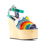 Funshine Rainbow Wedge Sandal By Irregular Choice