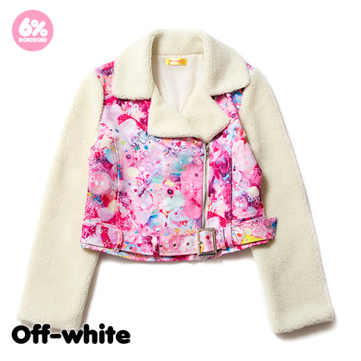 Girls Daydream Boa Biker Jacket | 6%DOKIDOKI WORLDWIDE WEB SHOP