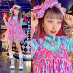 Colorful Rebellion/Animal Babydoll Dress