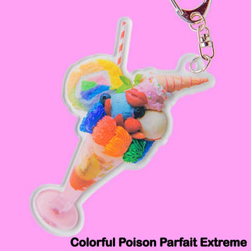 Colorful dishes acrylic keychain By KMC