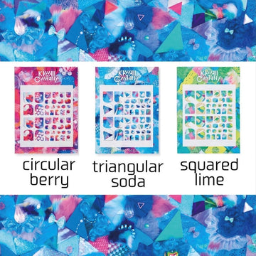 Colorful and Glittery Kawaii Toenail Stickers By Kawaii Company