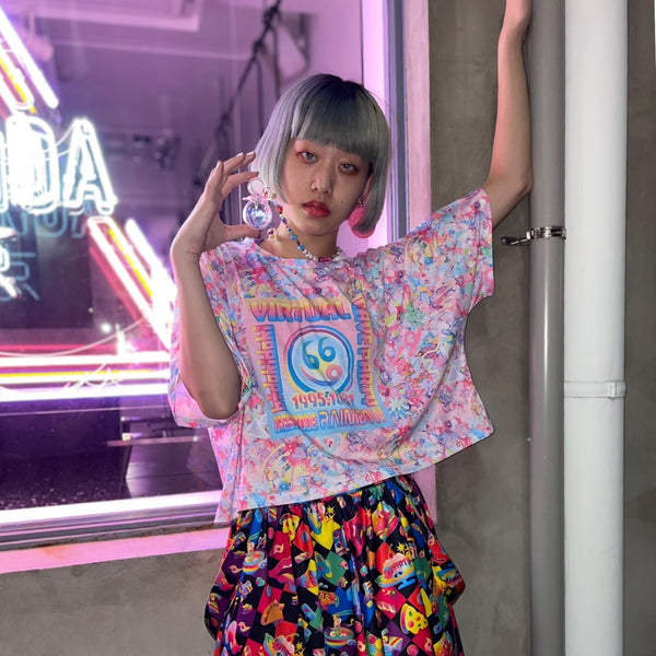 Cropped Big T-shirt/Connect to the Second Summer of Love