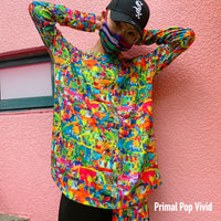 All over printed Long Sleeve T-Shirt/Primal Pop