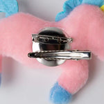 Plush unicorn clip and brooch by KMC